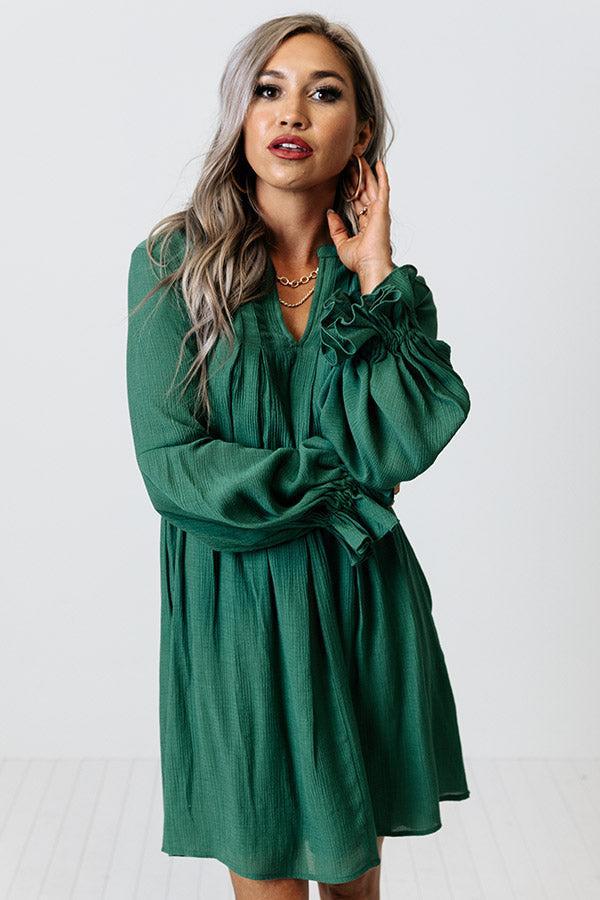 Patio In Paris Shift Dress In Green Product Image