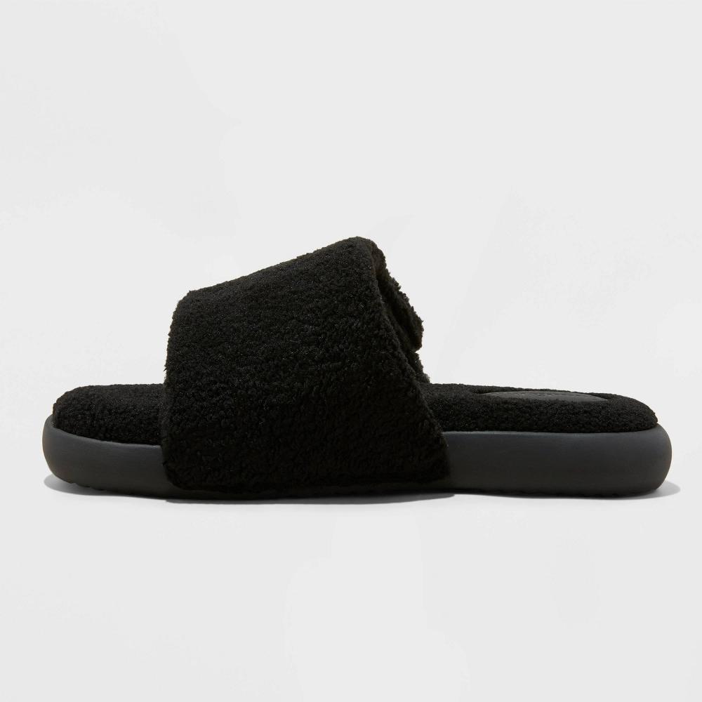 Mens Rodney Adjustable Slide Slippers - Goodfellow & Co Black 11 Product Image