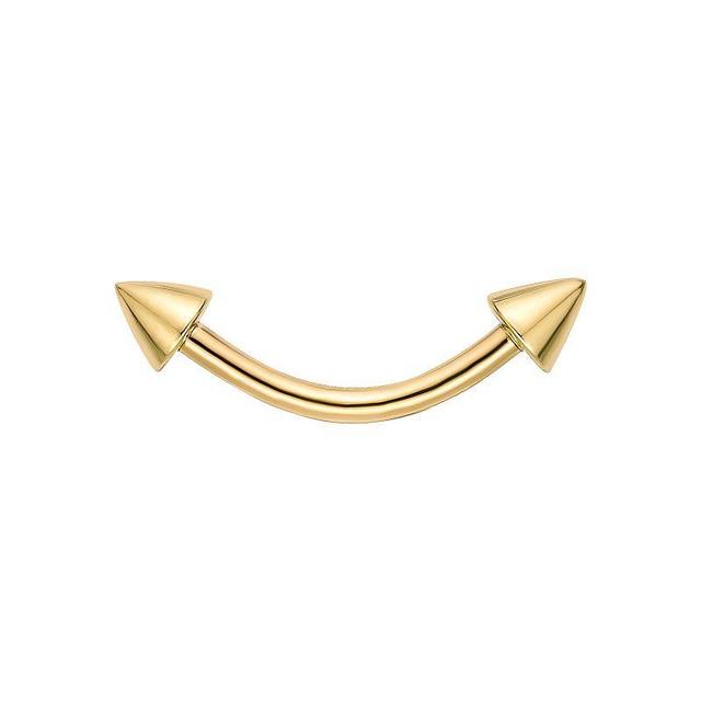 Lila Moon 14k Gold Curved Barbell Eyebrow Ring, Womens Product Image