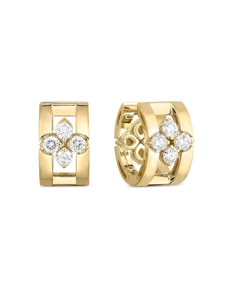 Roberto Coin 18K Yellow Gold Love in Verona Diamond Huggie Earrings - Female Product Image