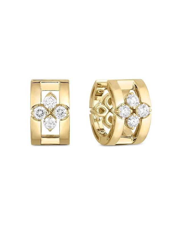 Roberto Coin 18K Yellow Gold Love in Verona Diamond Huggie Earrings - Female Product Image