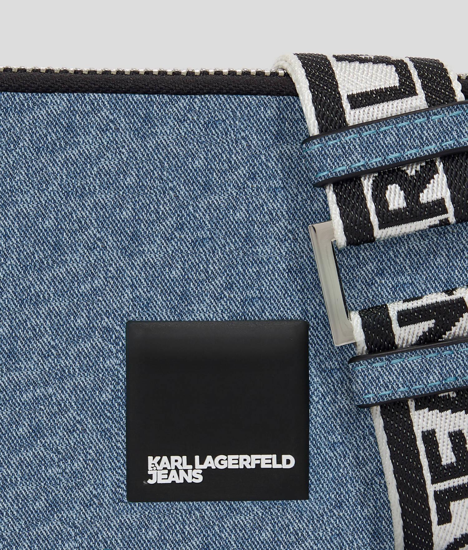 KLJ BOX LOGO DENIM MINI CROSSBODY BAG Product Image