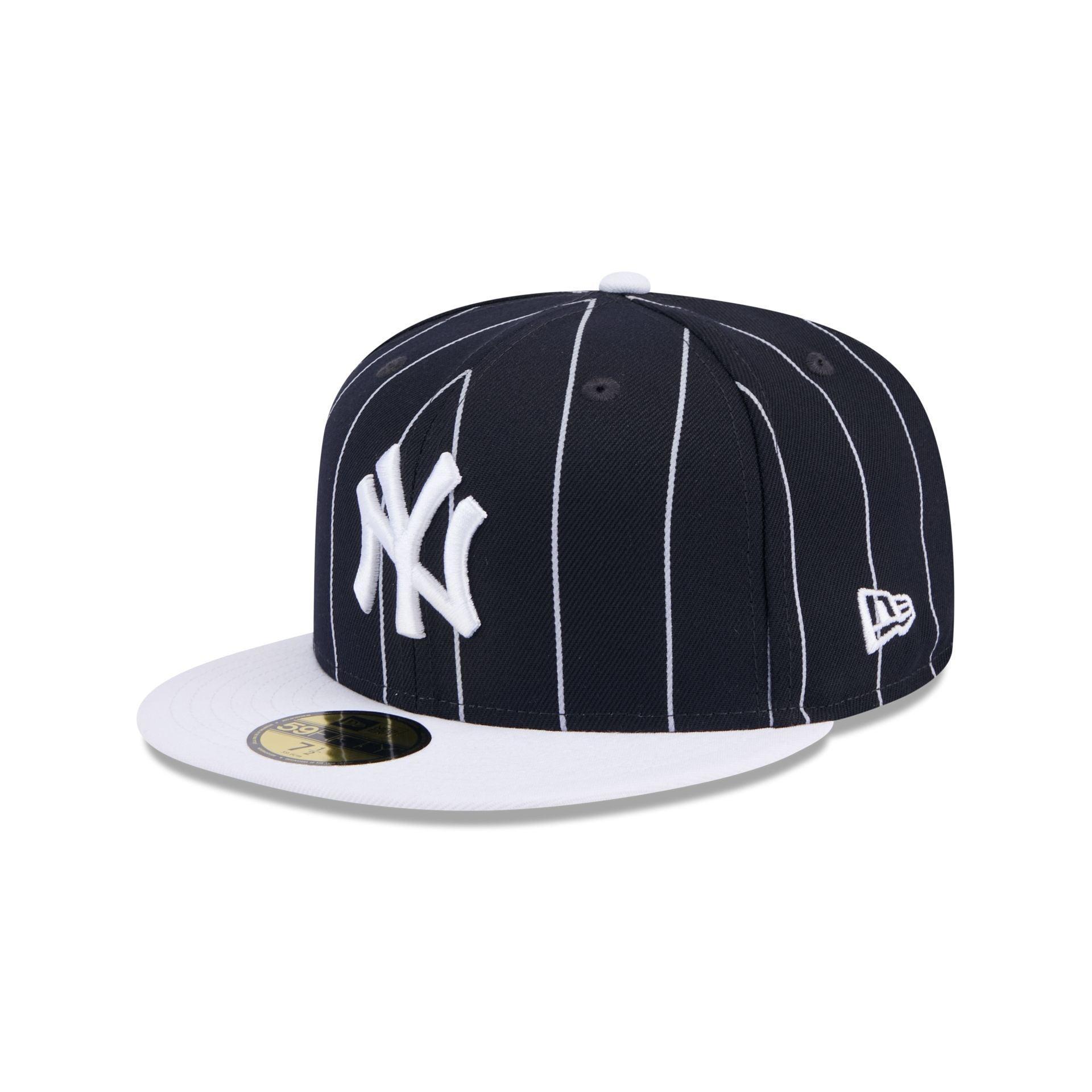 New York Yankees Throwback Pinstripe 59FIFTY Fitted Hat Male Product Image