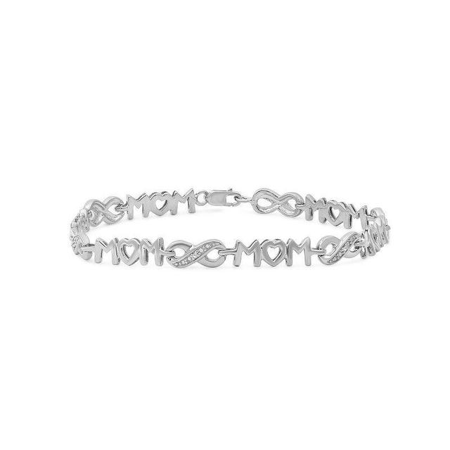 Jewelexcess Sterling Silver Diamond Accent Mom Bracelet, Womens Product Image