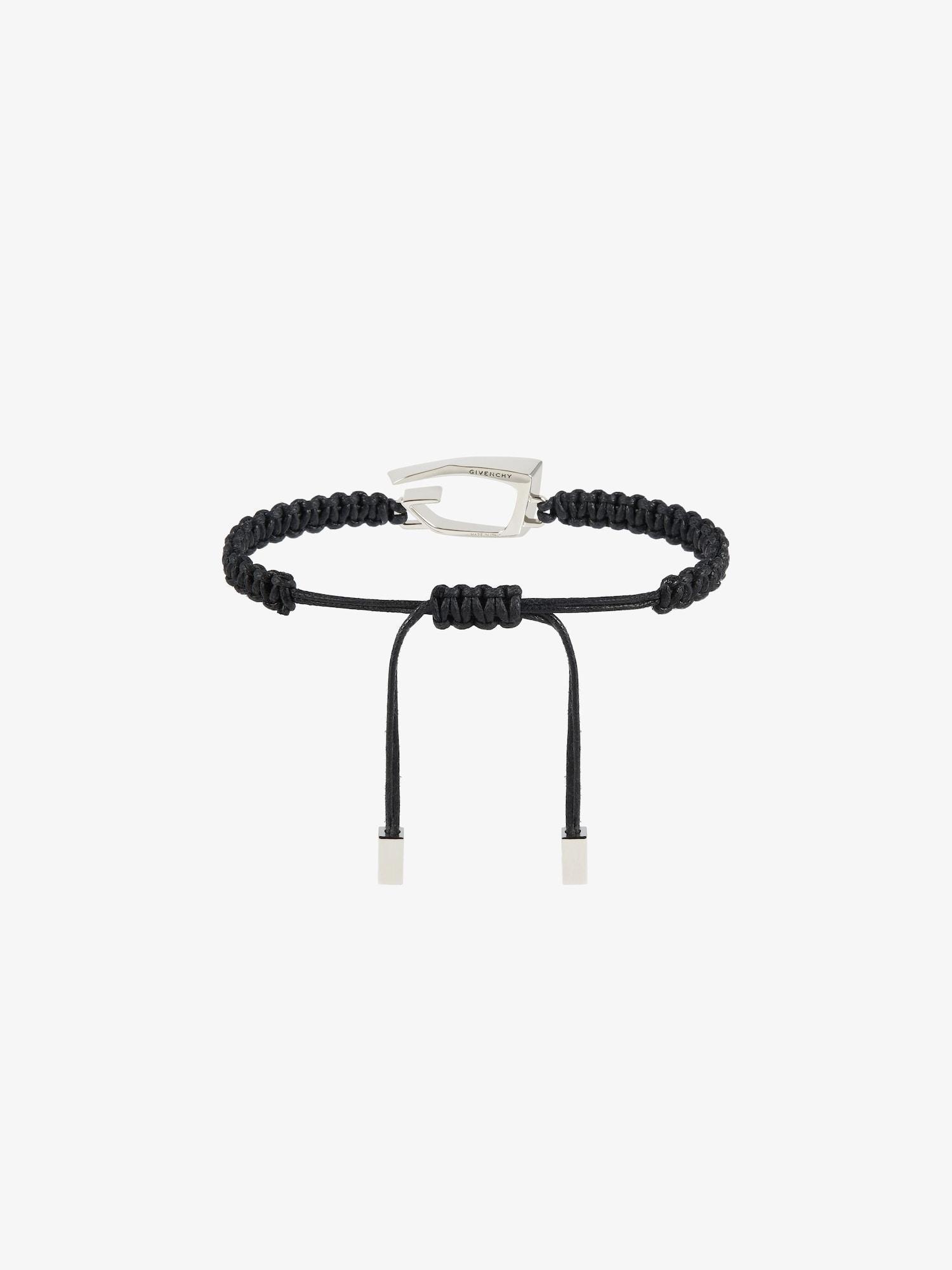 Giv Cut bracelet in woven cotton and metal Product Image