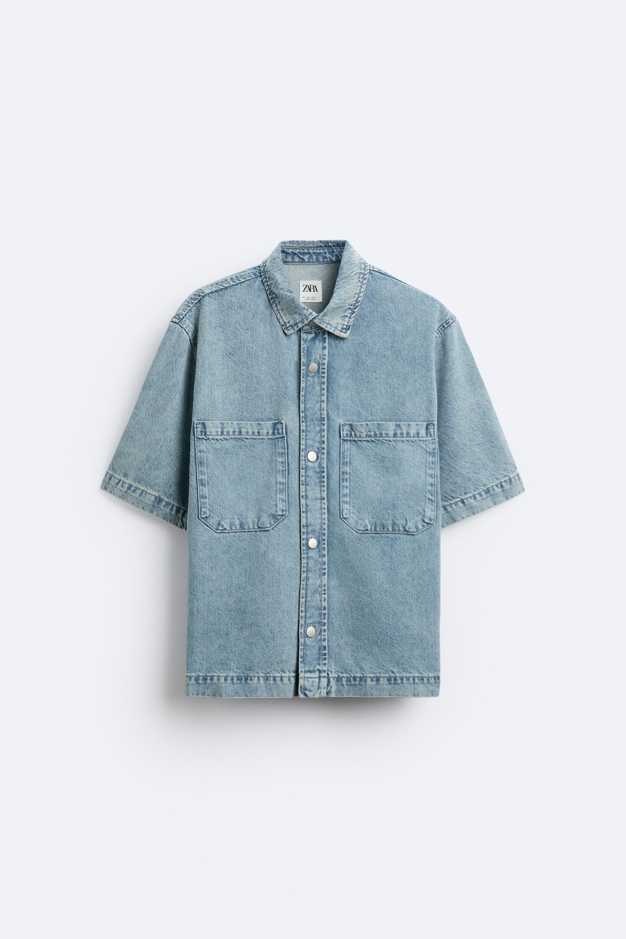 BOXY FIT DENIM SHIRT Product Image