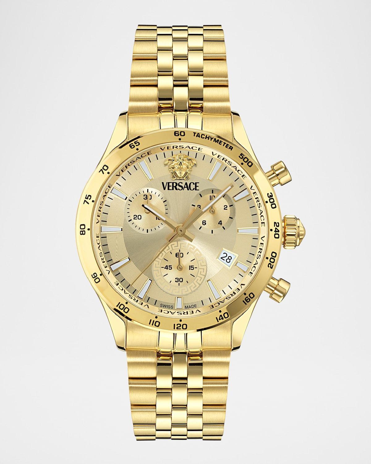 Men's Hellenyium Chrono Petite IP Yellow Gold Bracelet Watch, 40mm Product Image