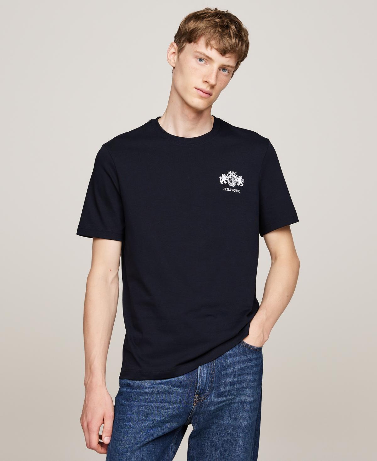 Tommy Hilfiger Mens Short Sleeve Crewneck Embroidered Heritage Crest T-Shirt Product Image