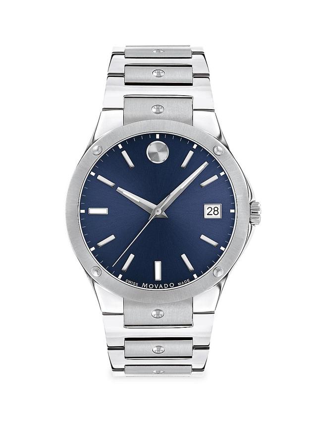 Men's Movado SE Two-Tone PVD Watch with Grey Dial (Model: 607514) Product Image