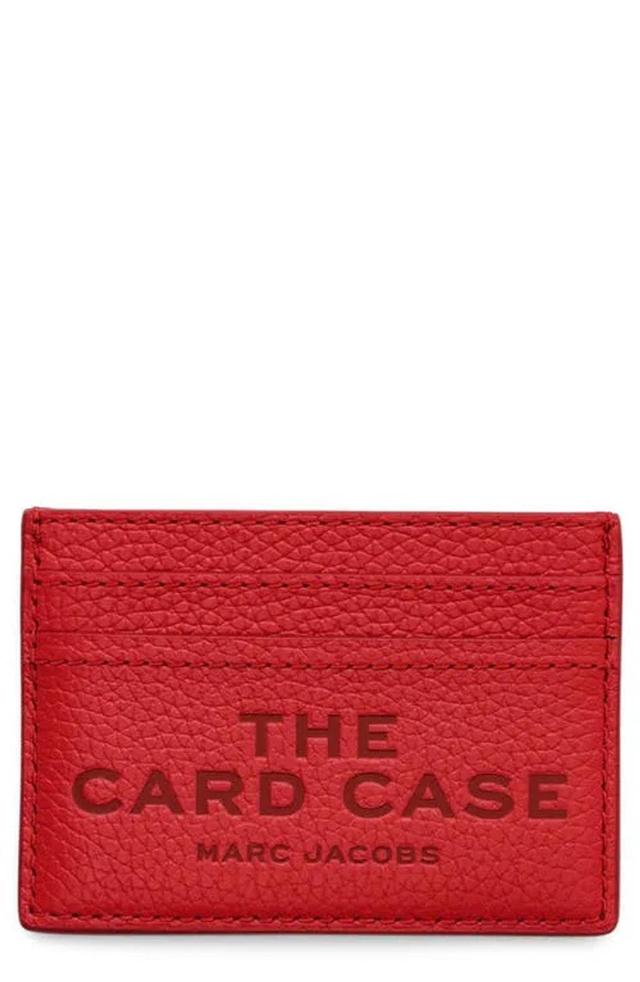 MARC JACOBS The Leather Card Case In Red Product Image