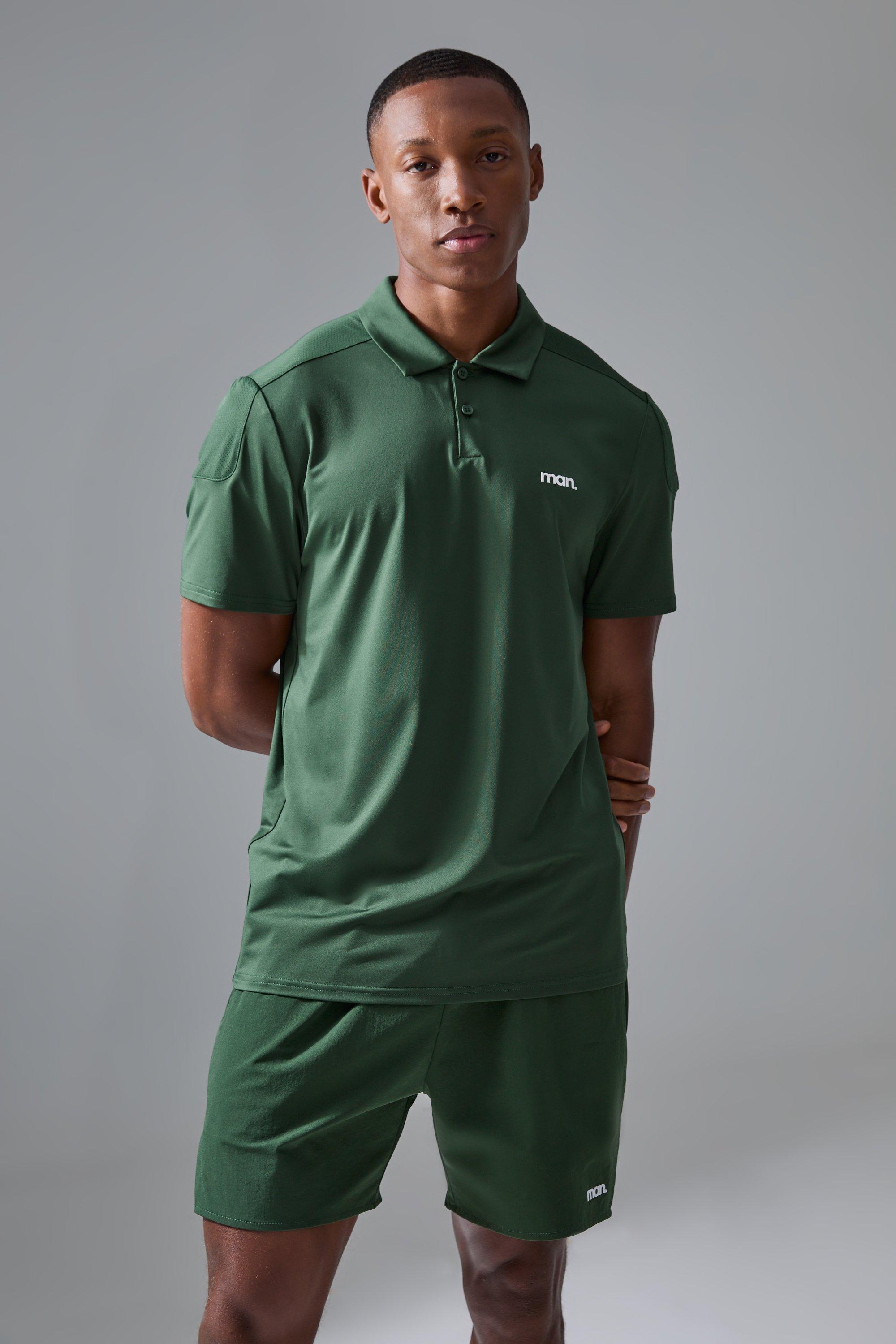 Man Sport Performance Reg Fit Polo | boohooMAN USA Product Image