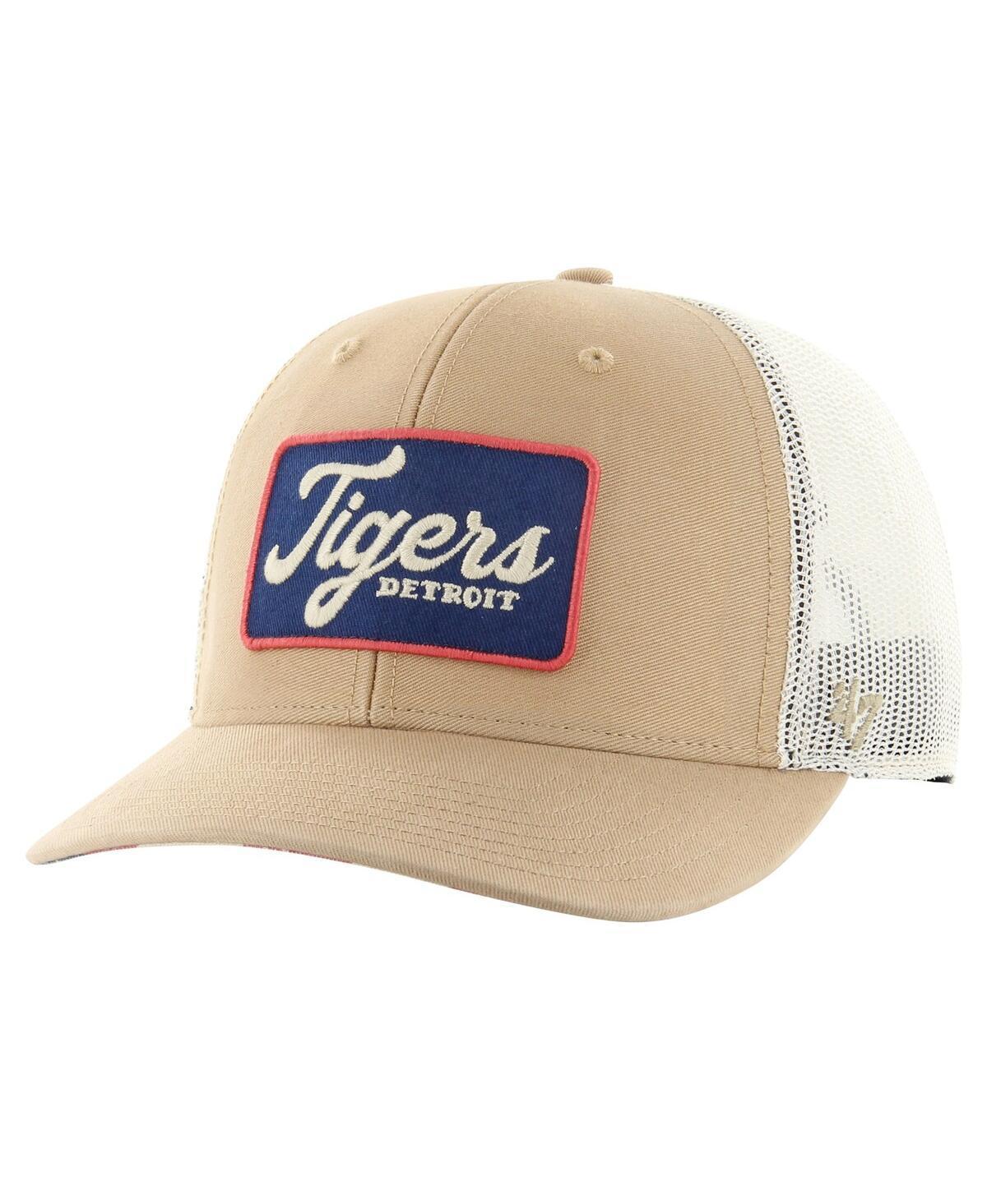 47 Brand Mens Khaki Detroit Tigers Glory Daze Trucker Adjustable Hat Product Image