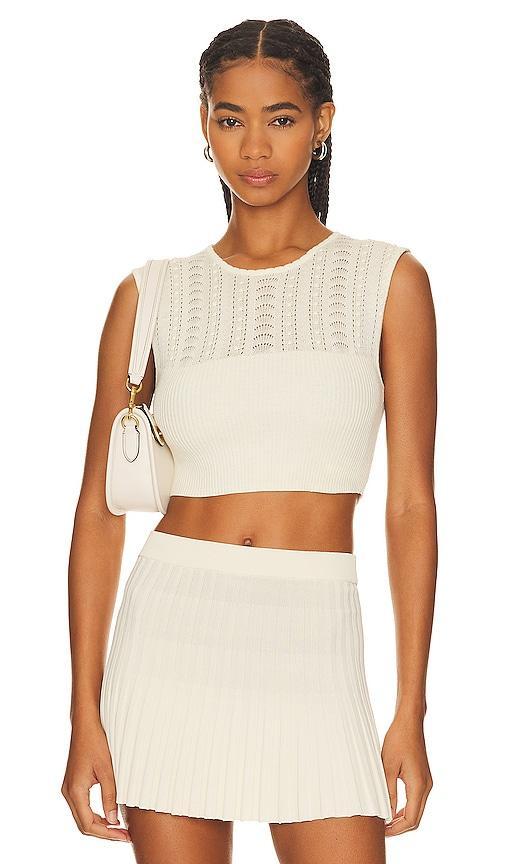 Free People Catchin Dreams Sleeveless Crop Sweater Product Image