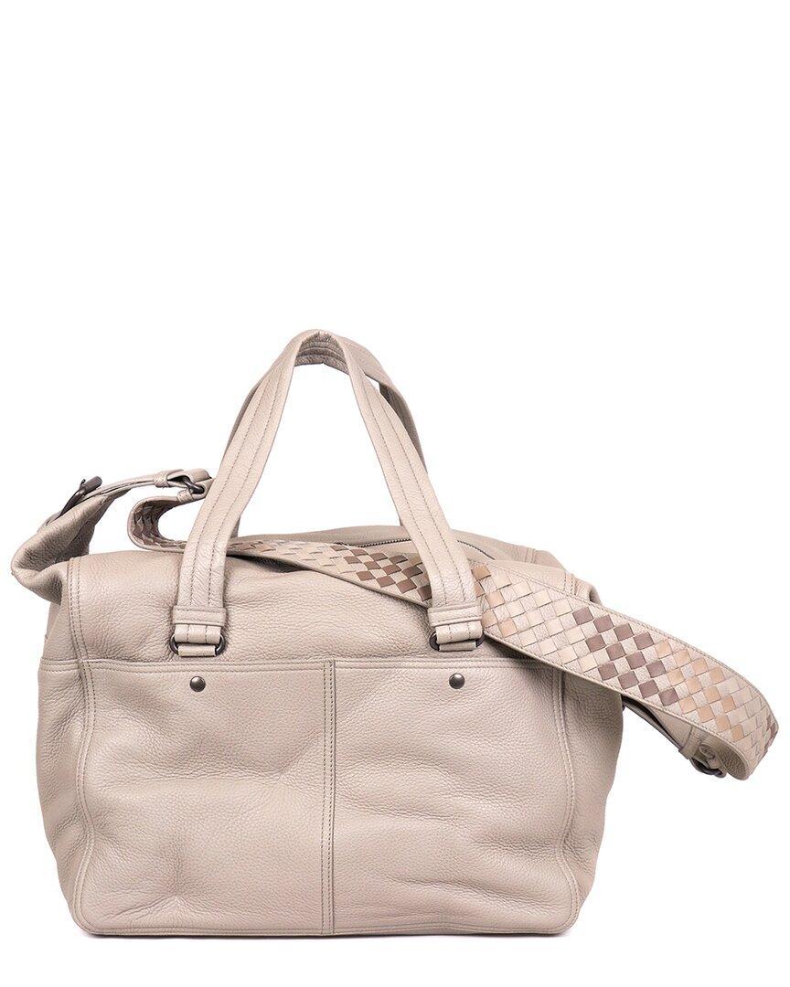 BOTTEGA VENETA Leather Shoulder Bag In Grey Product Image