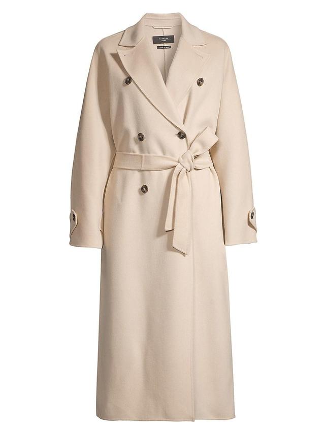 Weekend Max Mara Affetto Tie Waist Double Breasted Wool Blend Coat Product Image