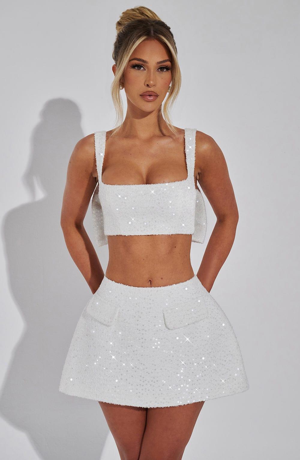 Kiri Mini Skirt - Ivory Product Image