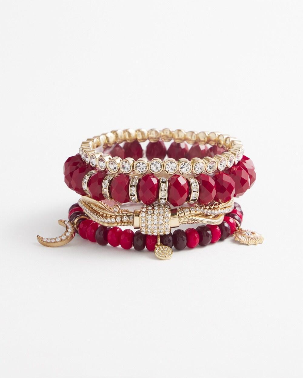 Gold Tone Multi Strand Pavé Bracelet Product Image