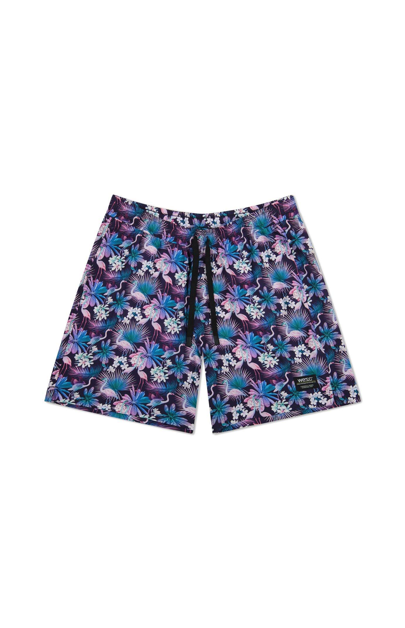 WeSC America Inc Men's Neon Flower Flamingo AOP Austin Shorts - Product Image