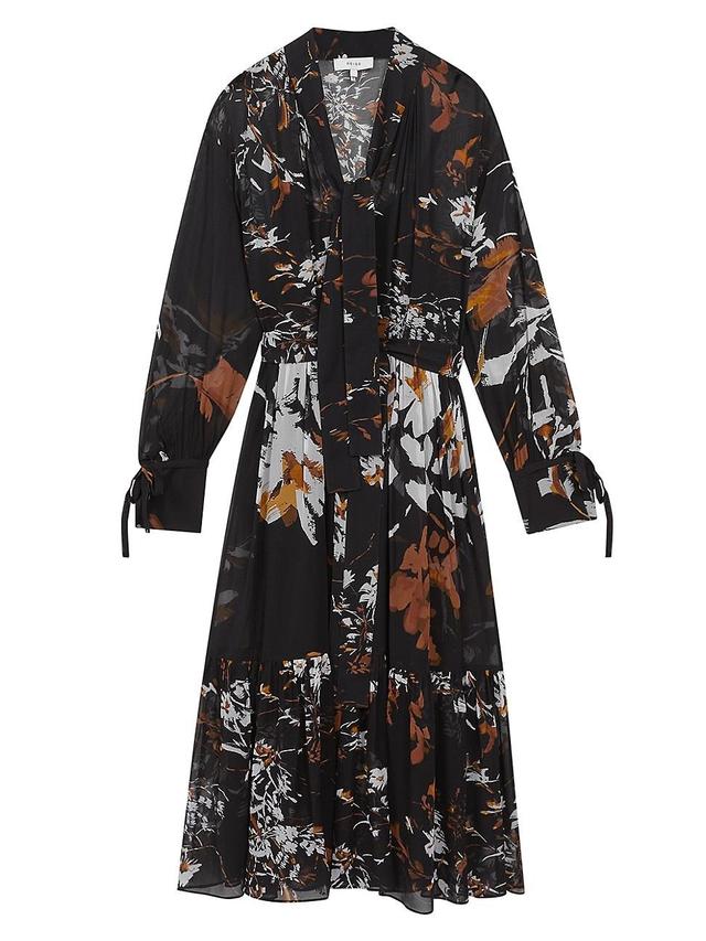 Reiss Charlotte Floral Midi Dress Product Image