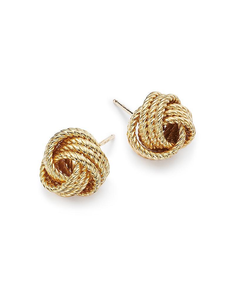 14K Yellow Gold Twisted Love Knot Earrings - 100% Exclusive Product Image