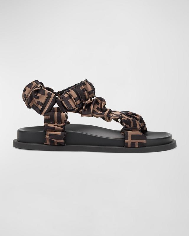 Ruched Logo Hiking Sporty Sandals Product Image