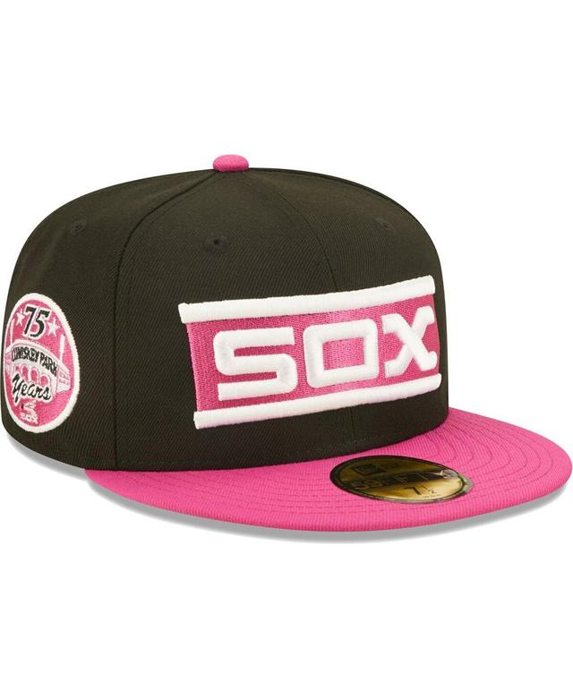 Mens New Era /Pink Chicago White Sox Comiskey Park 75th Anniversary Passion 59FIFTY Fitted Hat Product Image