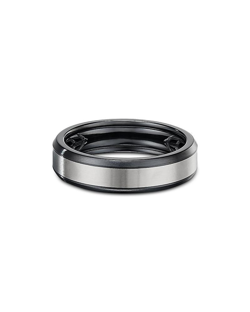 Mens Titanium Beveled Band Ring Product Image