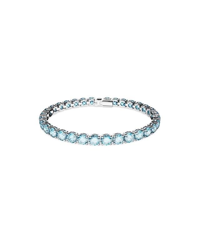 Swarovski Matrix Green Crystal Tennis Bracelet in Gold Tone Product Image