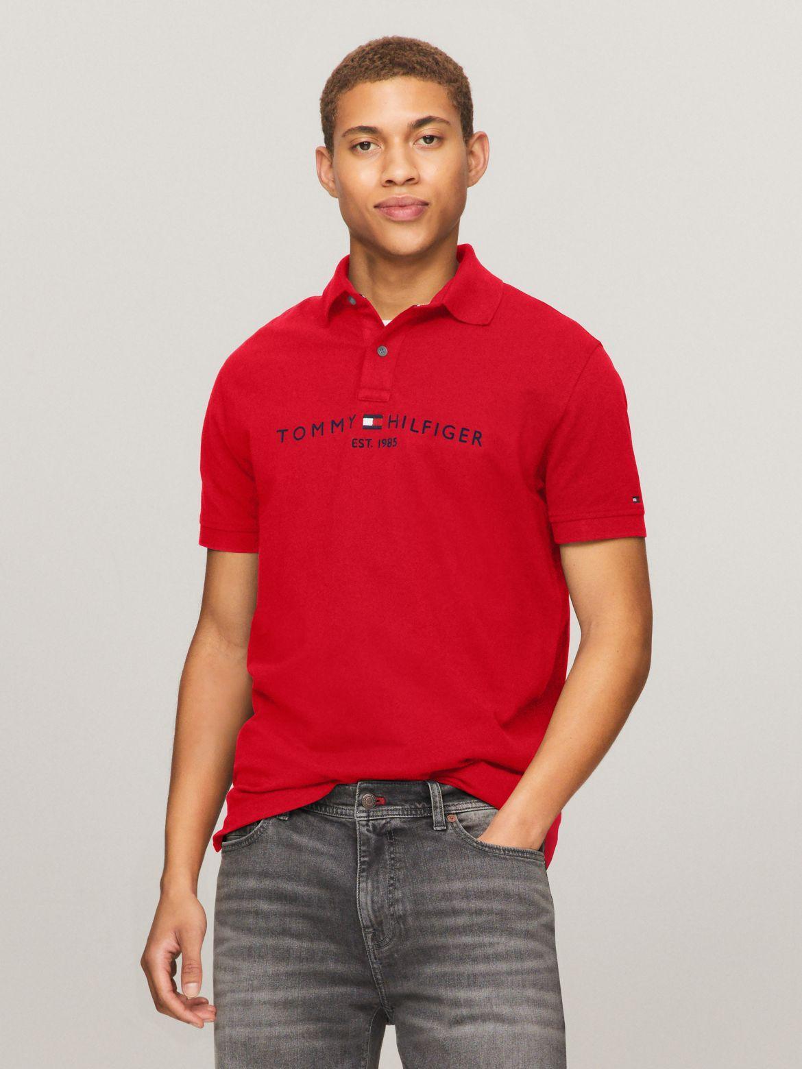 Tommy Hilfiger Men's Regular Fit Embroidered Tommy Logo Polo Product Image