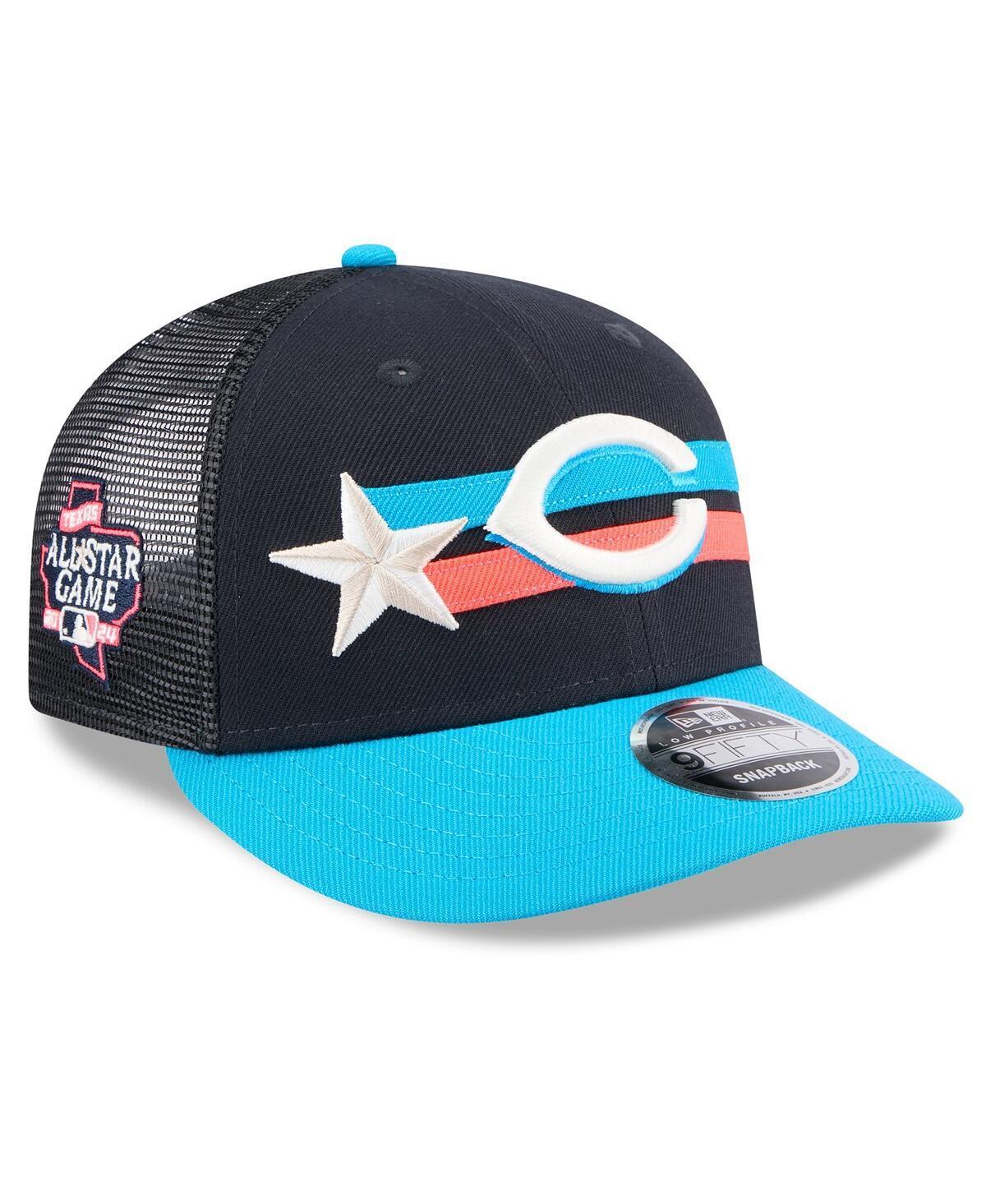 New Era Mens Navy Cincinnati Reds 2024 Mlb All-Star Game Meshback Low Profile 9FIFTY Snapback Hat - Navy, Teal Product Image