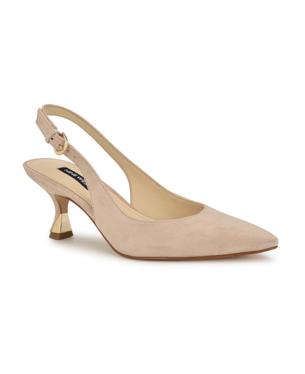 Nine West Womens Jannit Pointy Toe Slingback Dress Pumps Product Image