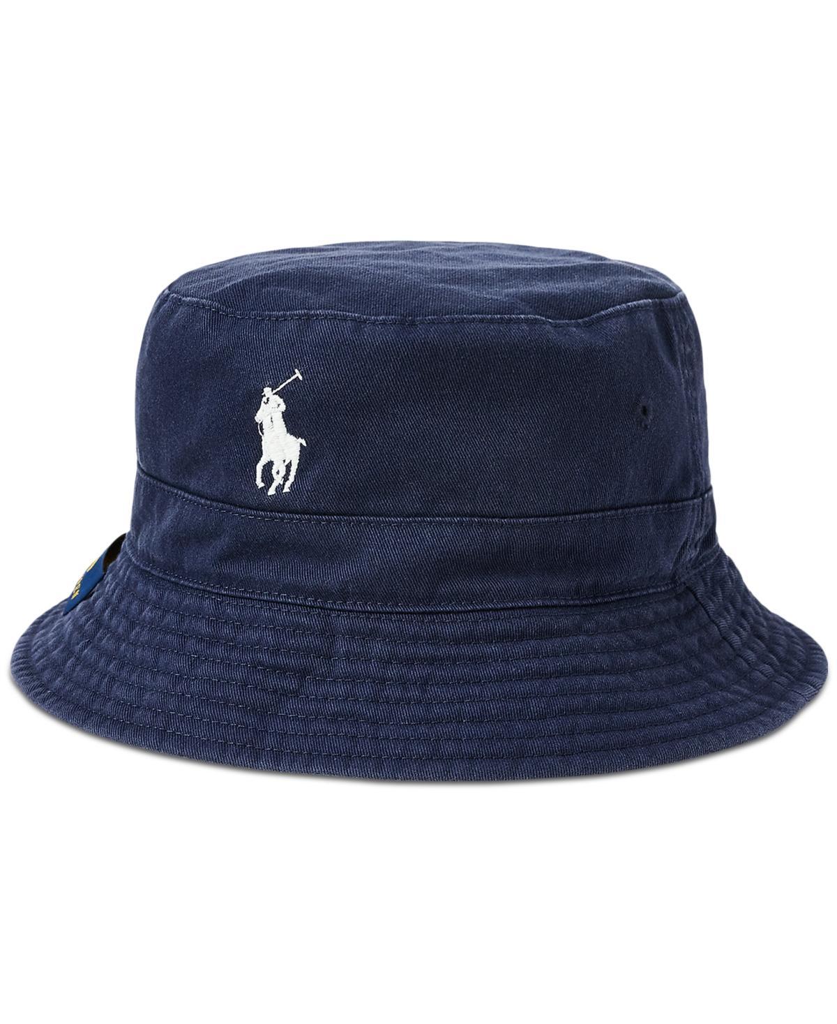 POLO RALPH LAUREN Men's Reversible Cotton & Linen Bucket Hat In Newport Navy,indigo Product Image