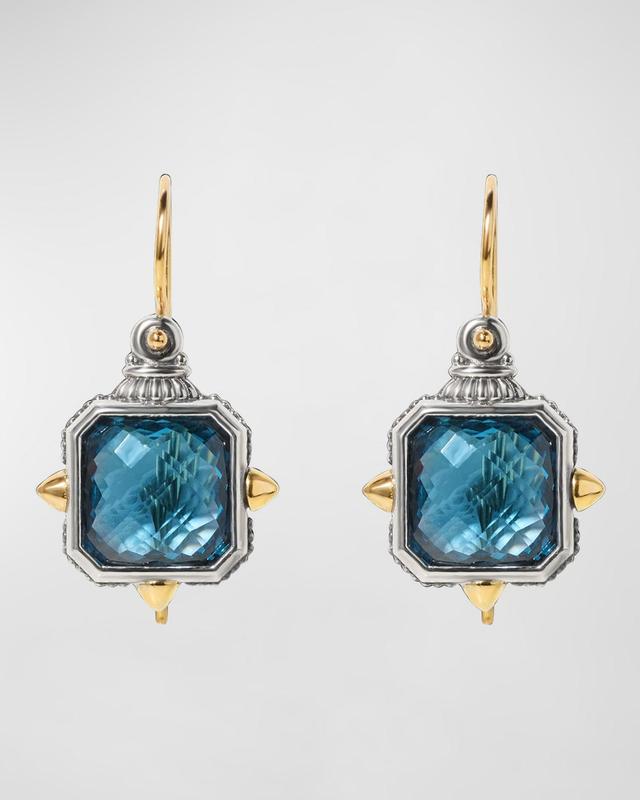 Womens Anthos 18K Yellow Gold, Sterling Silver & Blue Spinel Drop Earrings Product Image