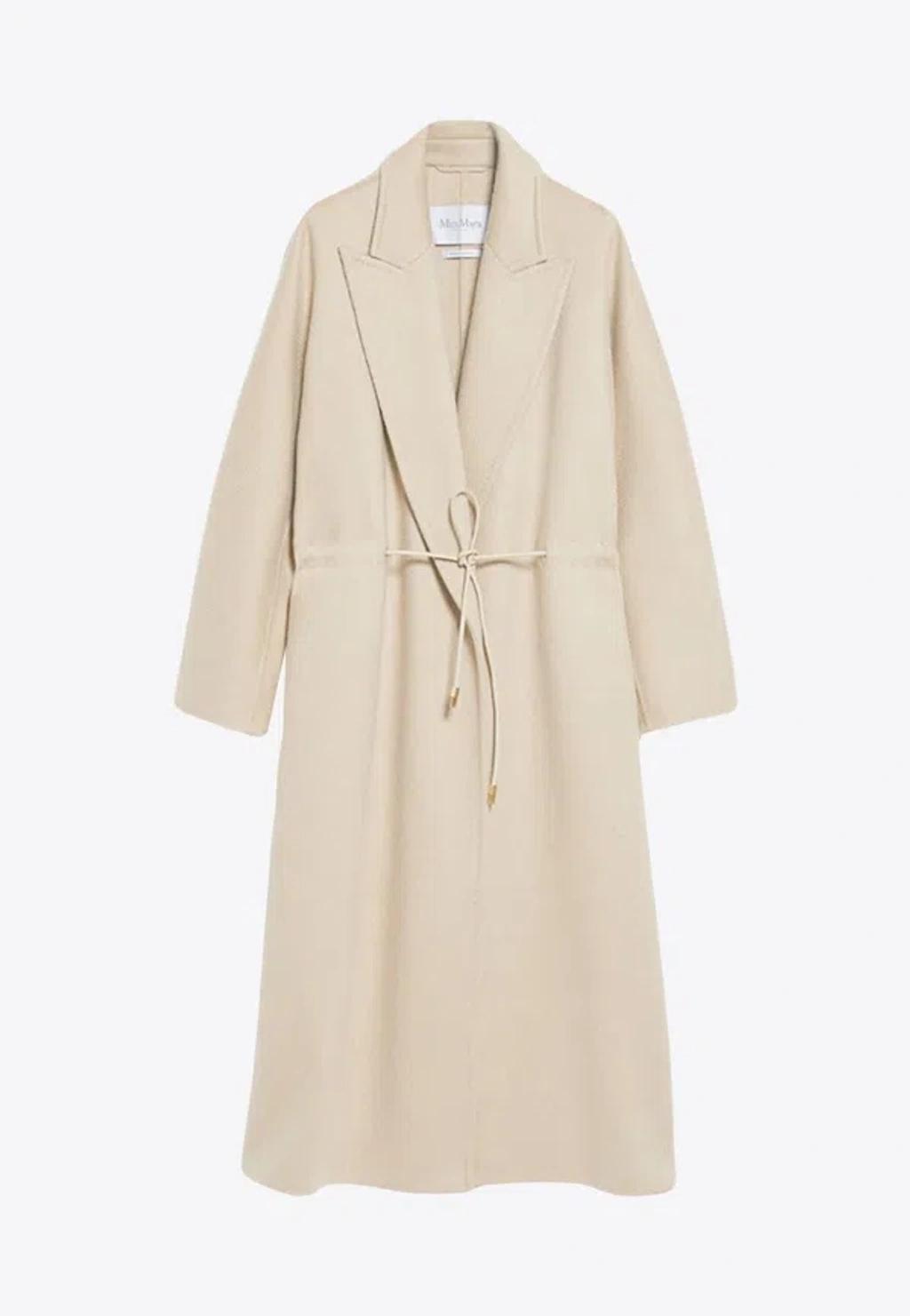 Oversize Cashmere Coat In Beige Product Image