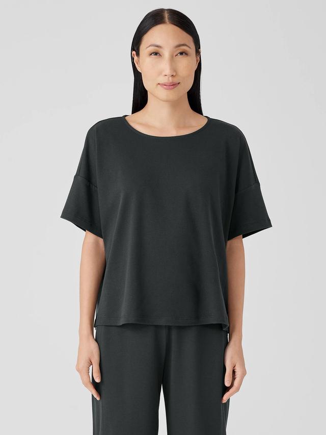 EILEEN FISHER Organic Cotton Interlock Sleep Teefemale Product Image