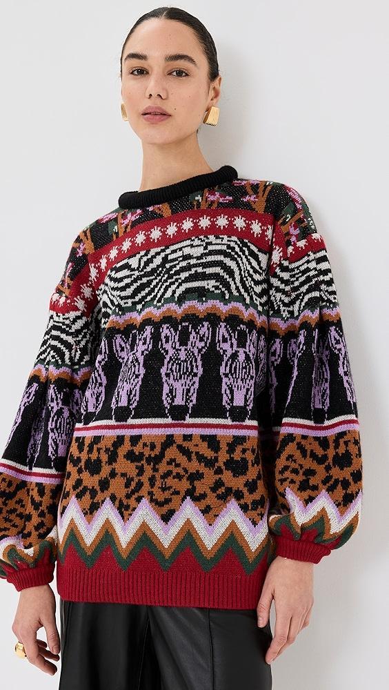 FARM Rio Zebra Ainika Knit Sweater | Shopbop product image