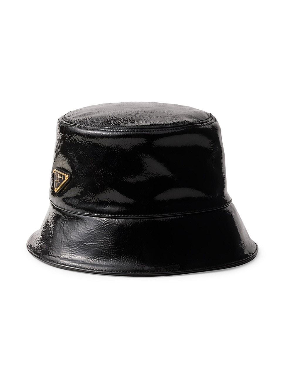 Womens Naplak Patent Leather Bucket Hat Product Image