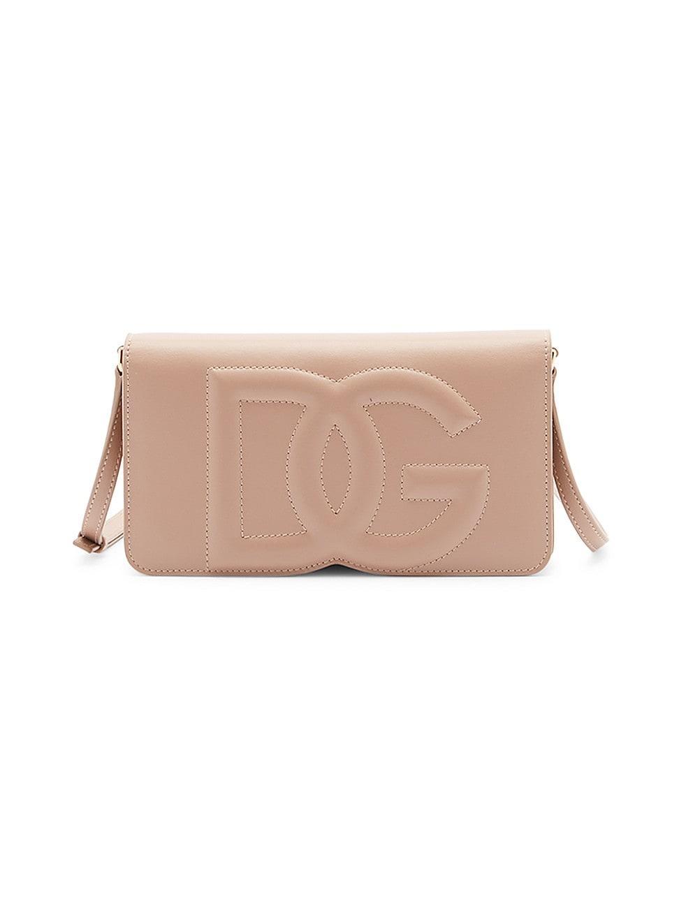 Womens Mini DG Leather Flap Bag Product Image