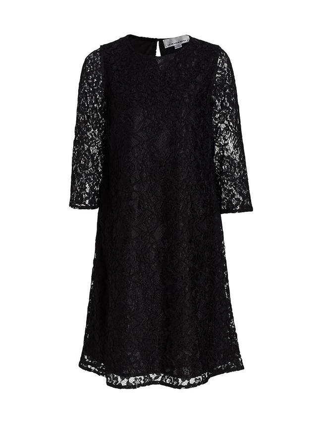 Womens Flora Lace Knit Swing Dress Product Image