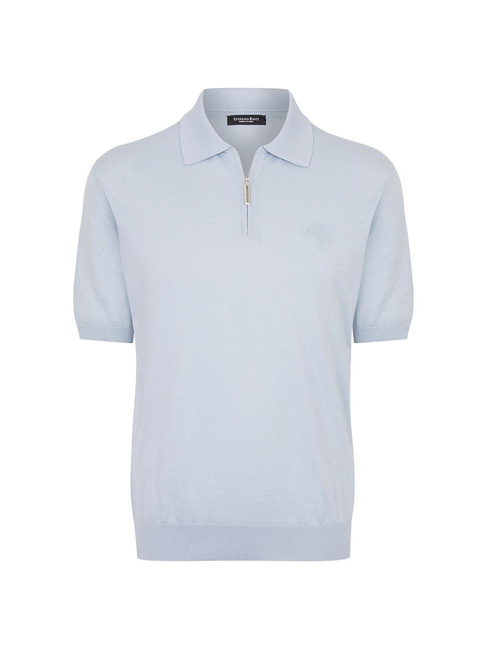 Mens Zip Polo Shirt Product Image