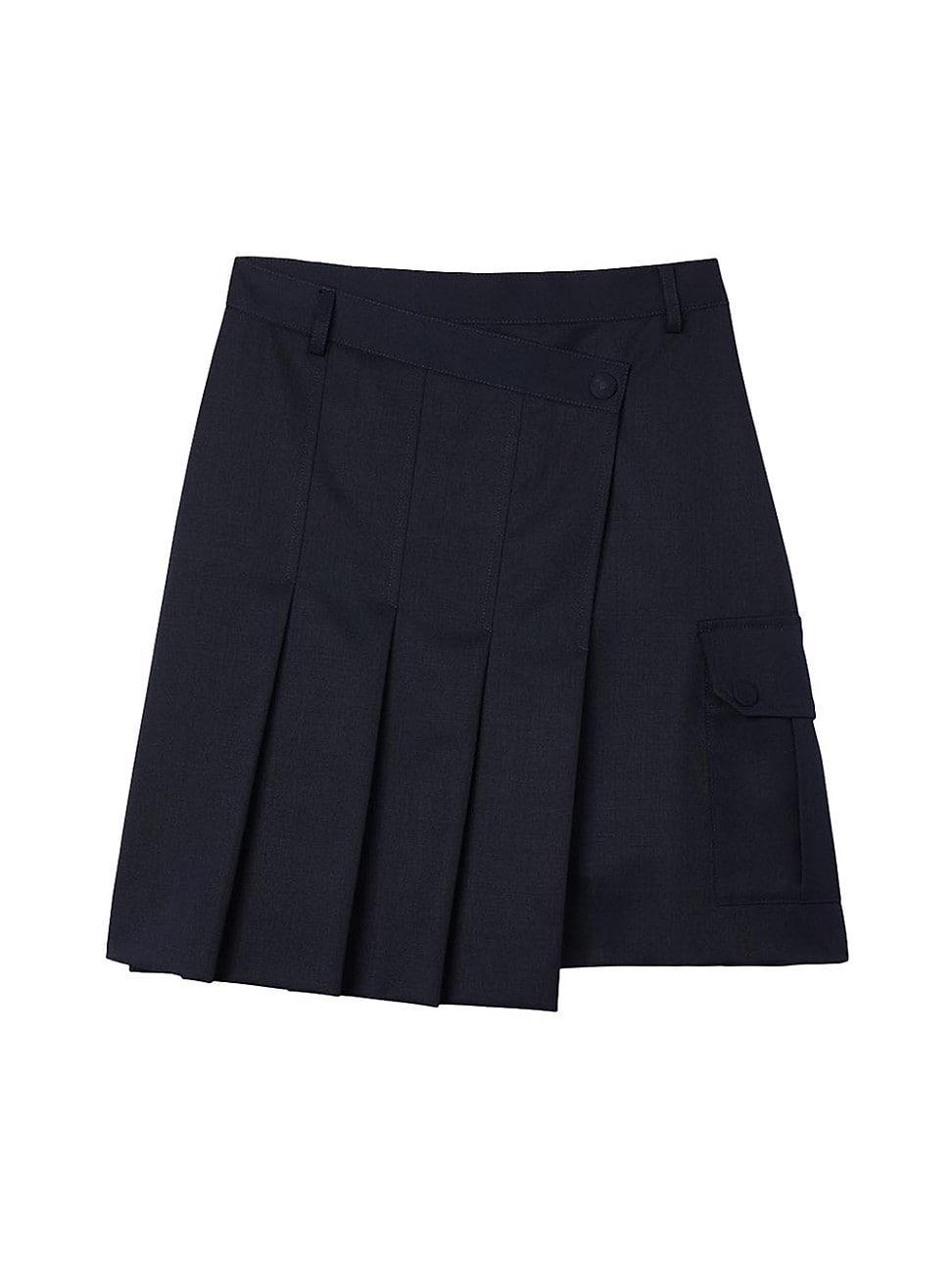 Womens Short Asymmetrical Pleated Skirt Product Image