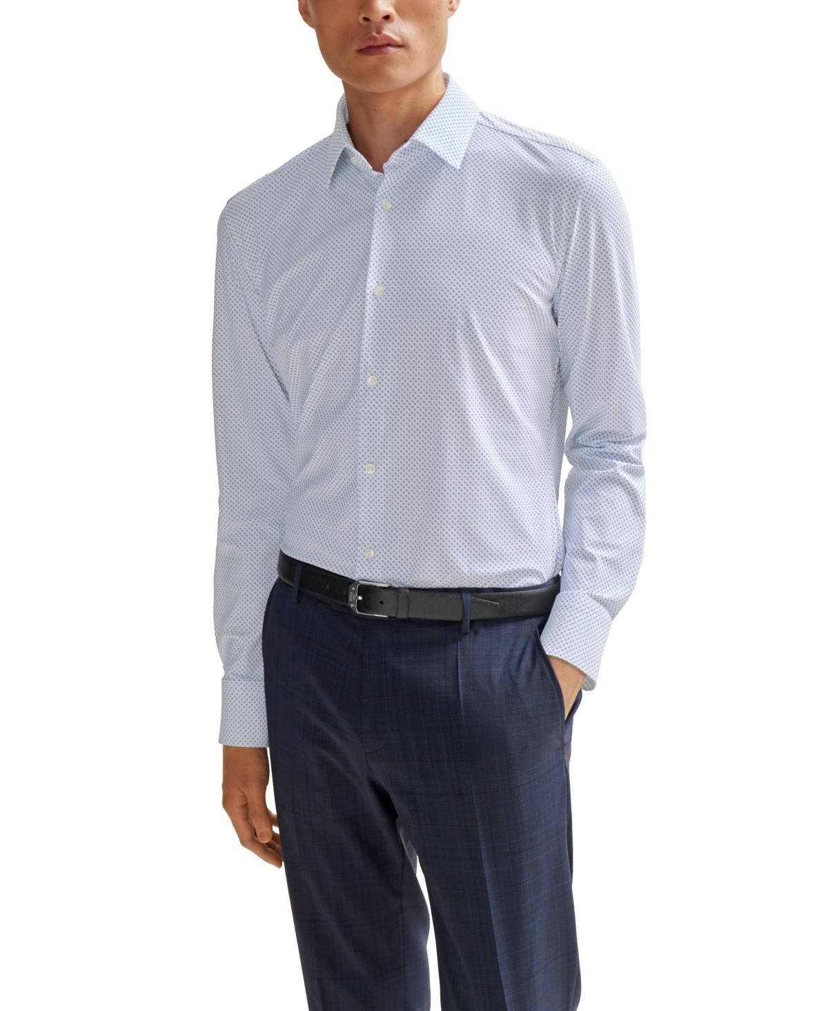 Boss by Hugo Boss Mens Printed Performance Slim-Fit Shirt - Light Product Image