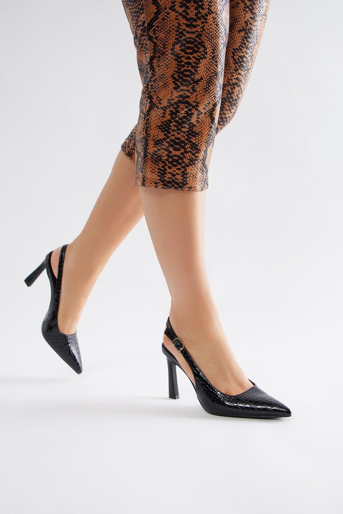 Samantha Slingback Pumps - Black/combo Product Image