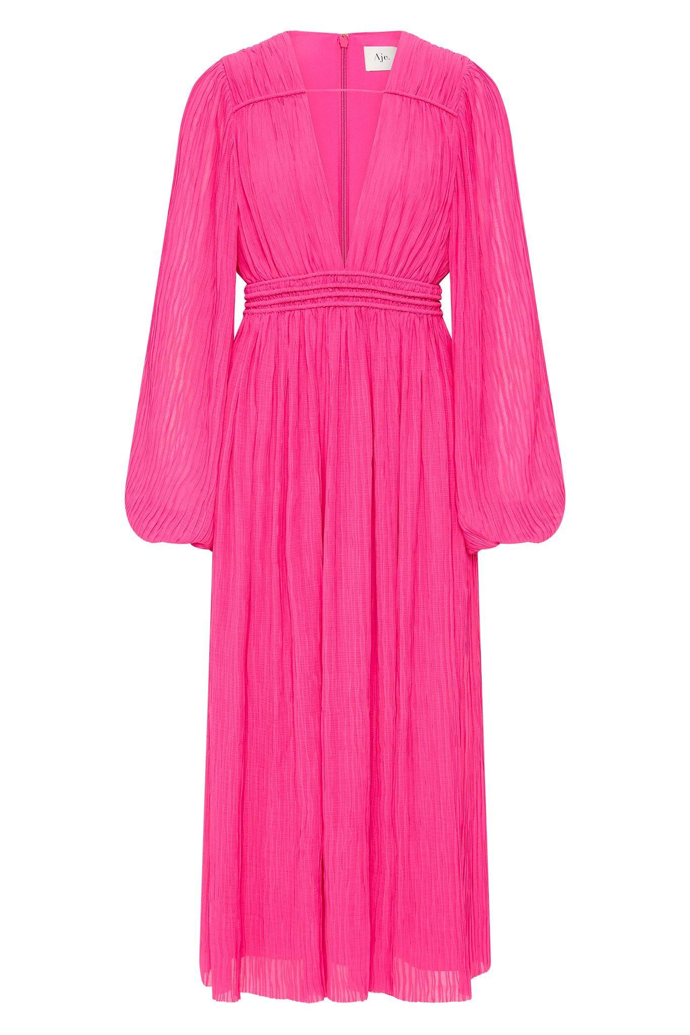 Genevieve Pleated Midi Dress Product Image