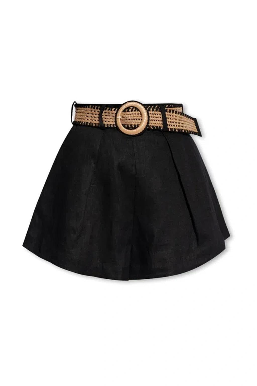 Belted Shorts In Black product image