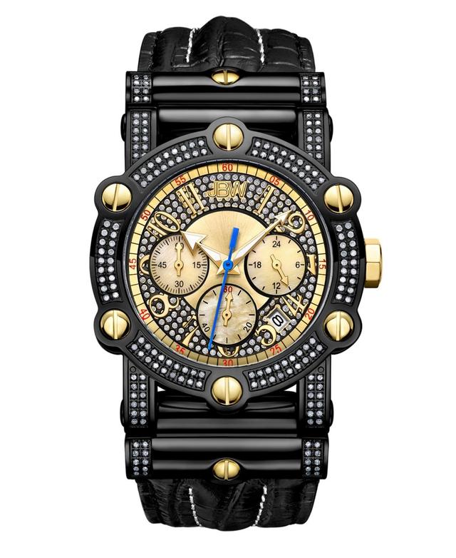 Men's JBW Phantom 10th Anniversary Edition Diamond and Crystal Two-Tone Chronograph Strap Watch (Model: Jb-6215-10B) Product Image