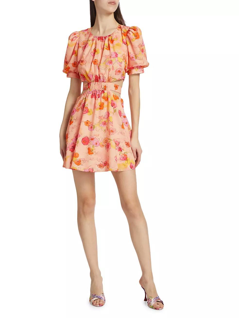 Cole Cut-Out Floral Minidress Product Image