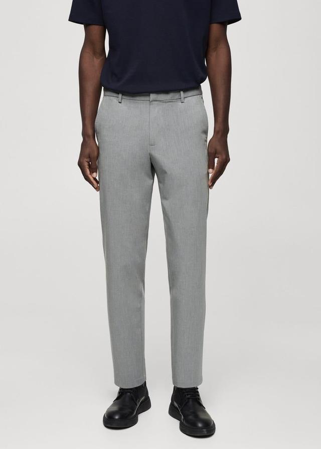 MANGO MAN - Slim fit stretch pants greyMen Product Image