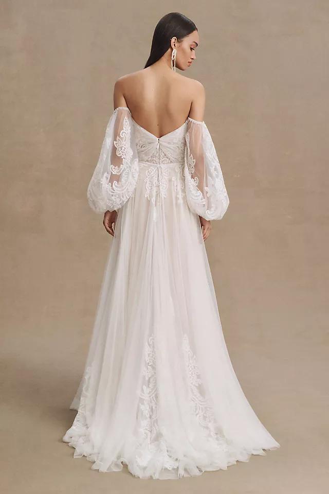 Willowby by Watters Persephone Sweetheart Off-The-Shoulder Side-Slit Lace Wedding Gown Product Image