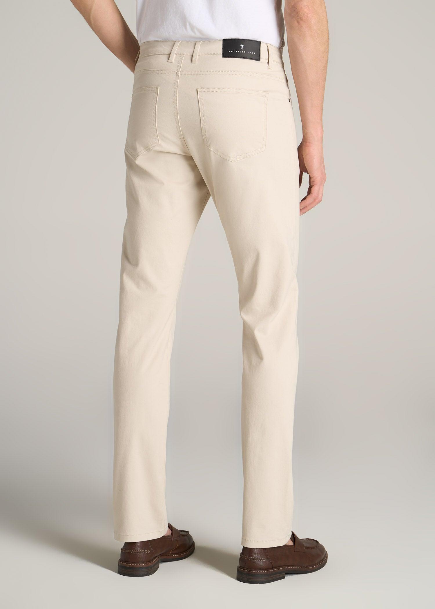 Carman TAPERED Fit Five Pocket Pants for Tall Men in Soft Beige Male Product Image